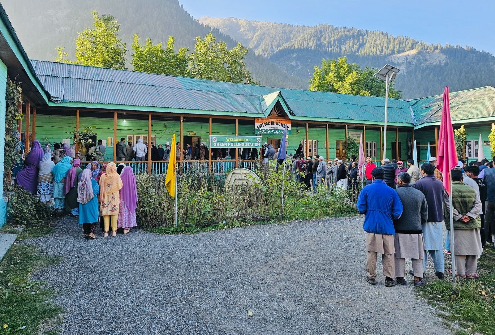 Poll Day- Green Polling Station- District Bandipora